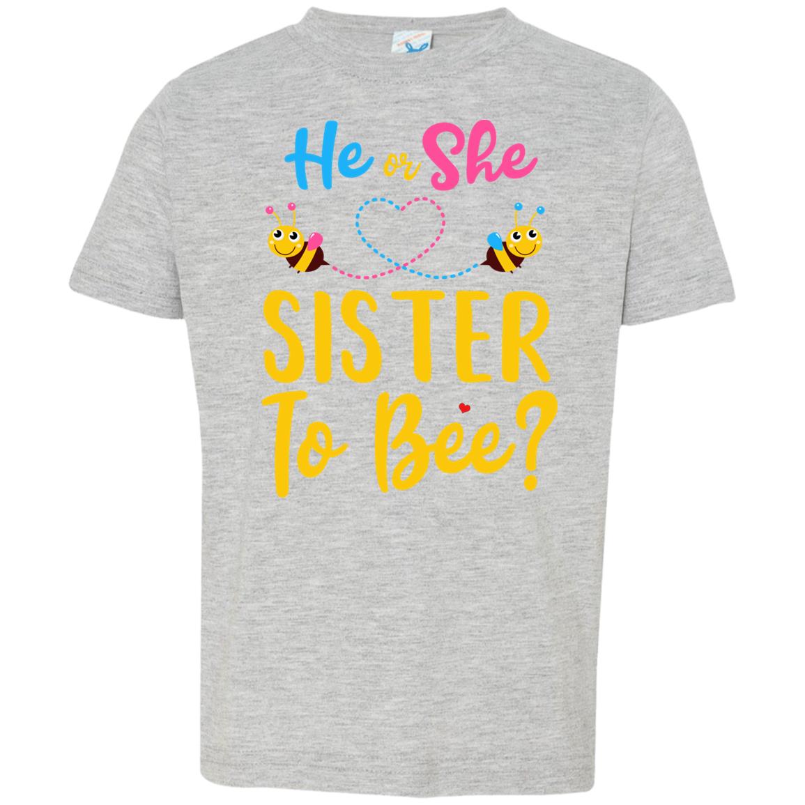Gender Reveal Pink Or Blue What Will It Bee He Or She Sister Youth Youth Shirt | Teecentury.com