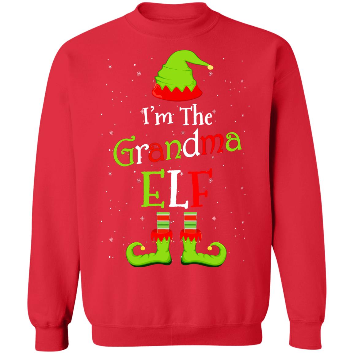 I'm The Grandma Elf Family Matching Funny Christmas Group Gift T-Shirt & Sweatshirt | Teecentury.com