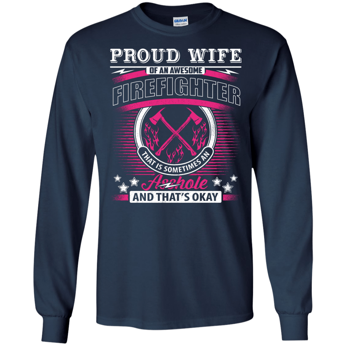 Proud Wife Of An Awesome Firefighter T-Shirt & Hoodie | Teecentury.com