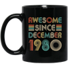 Awesome Since December 1980 Vintage 42th Birthday Gifts Mug Coffee Mug | Teecentury.com