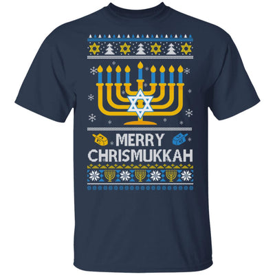 Merry Chrismukkah Xmas Hanukkah Ugly Christmas Sweater T-Shirt & Sweatshirt | Teecentury.com