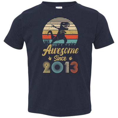 Awesome Since 2013 9th Years Old Dinosaur Birthday Gift Youth Youth Shirt | Teecentury.com