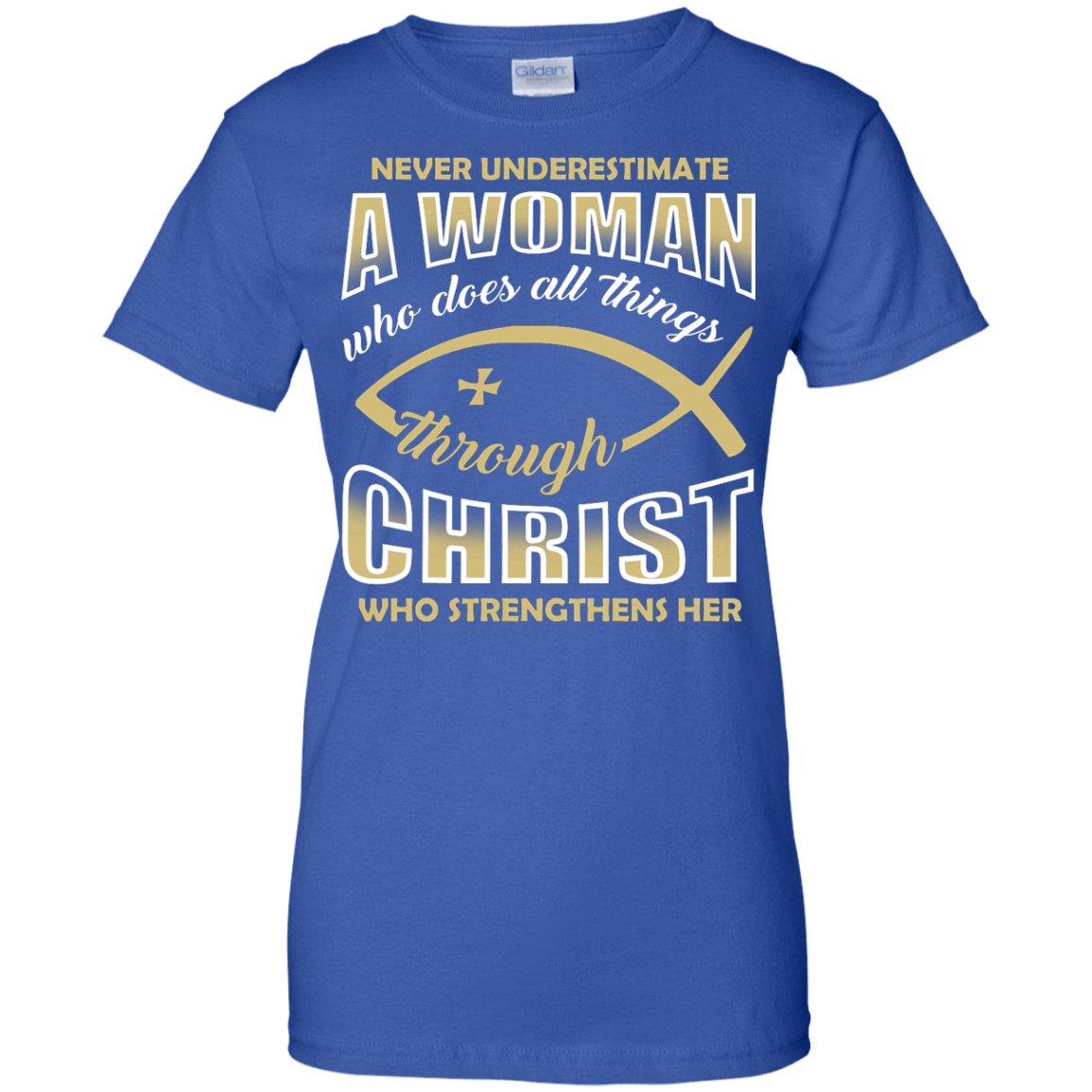 Who Does All Things Through Christ Who Strengthens Her T-Shirt & Hoodie | Teecentury.com