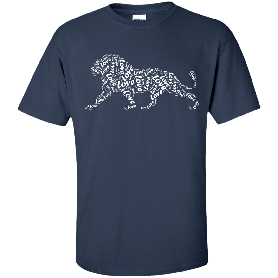 I Love Lion T-Shirt Word Graphic Tee T-Shirt & Hoodie | Teecentury.com