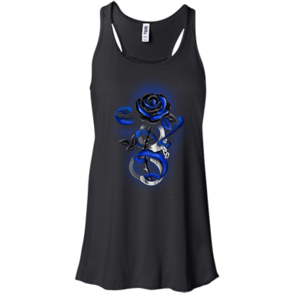 Rose tattoo Police Thin Blue Line T-Shirt & Hoodie | Teecentury.com