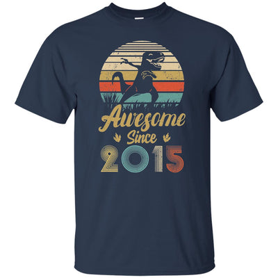 Awesome Since 2015 7th Years Old Dinosaur Birthday Gift Youth Youth Shirt | Teecentury.com