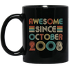 Awesome Since October 2008 Vintage 14th Birthday Gifts Mug Coffee Mug | Teecentury.com