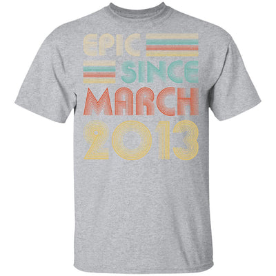 Epic Since March 2013 Vintage 9th Birthday Gifts Youth Youth Shirt | Teecentury.com