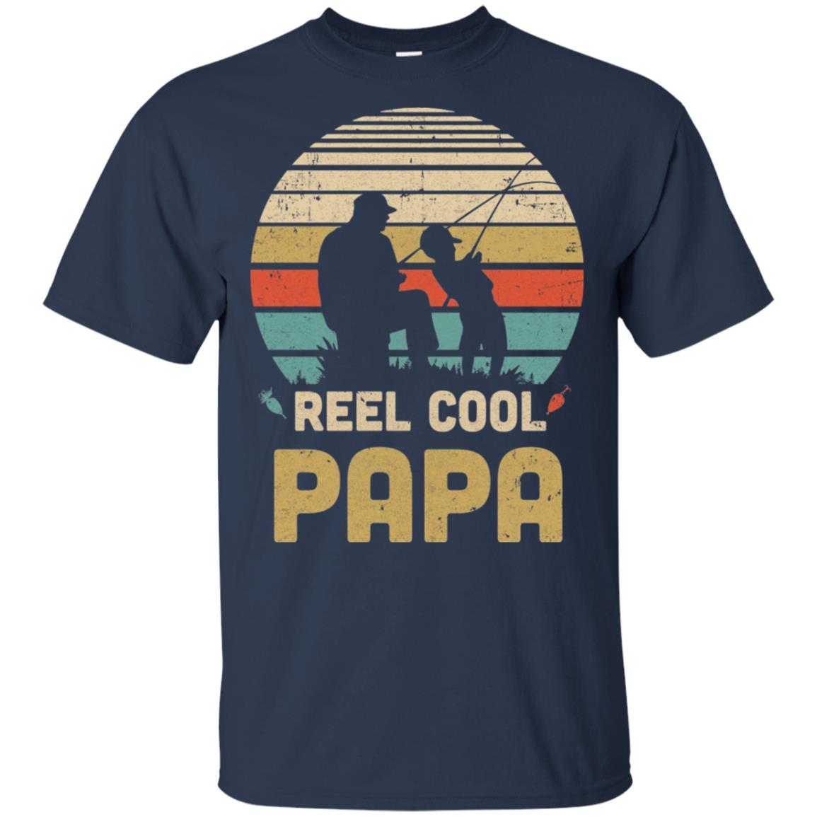 Vintage Father's Day Gift Reel Cool Papa Fishing T-Shirt & Hoodie | Teecentury.com