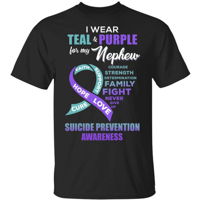 Suicide Prevention I Wear Teal And Purple For My Nephew T-Shirt & Hoodie | Teecentury.com