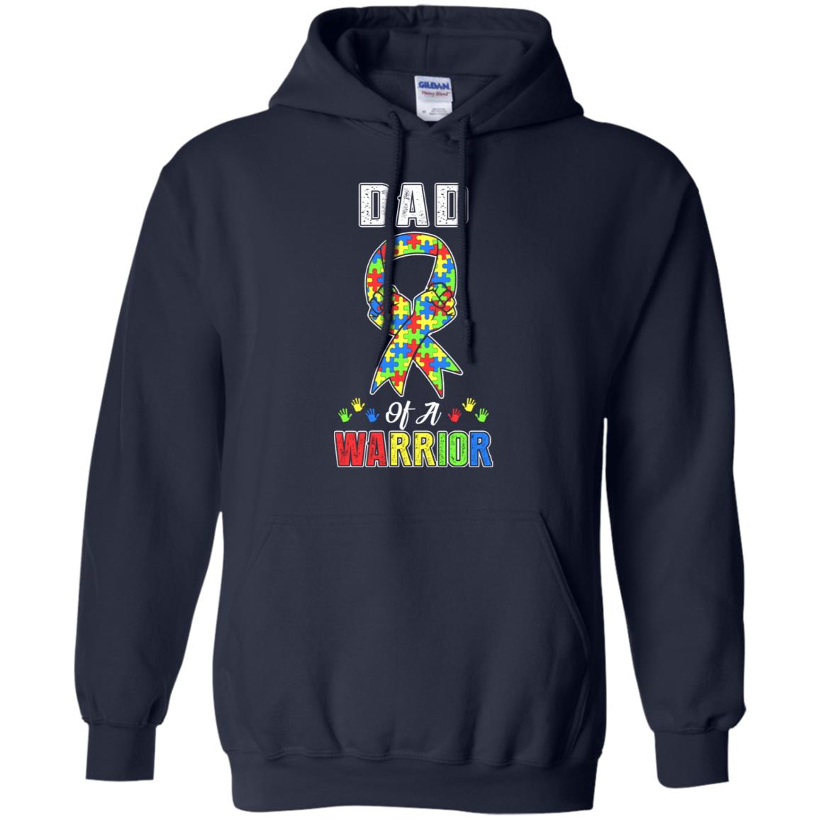 Dad Of A Warrior Support Autism Awareness Gift T-Shirt & Hoodie | Teecentury.com