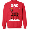 Dad Deer Red Plaid Christmas Family Matching Pajamas T-Shirt & Sweatshirt | Teecentury.com