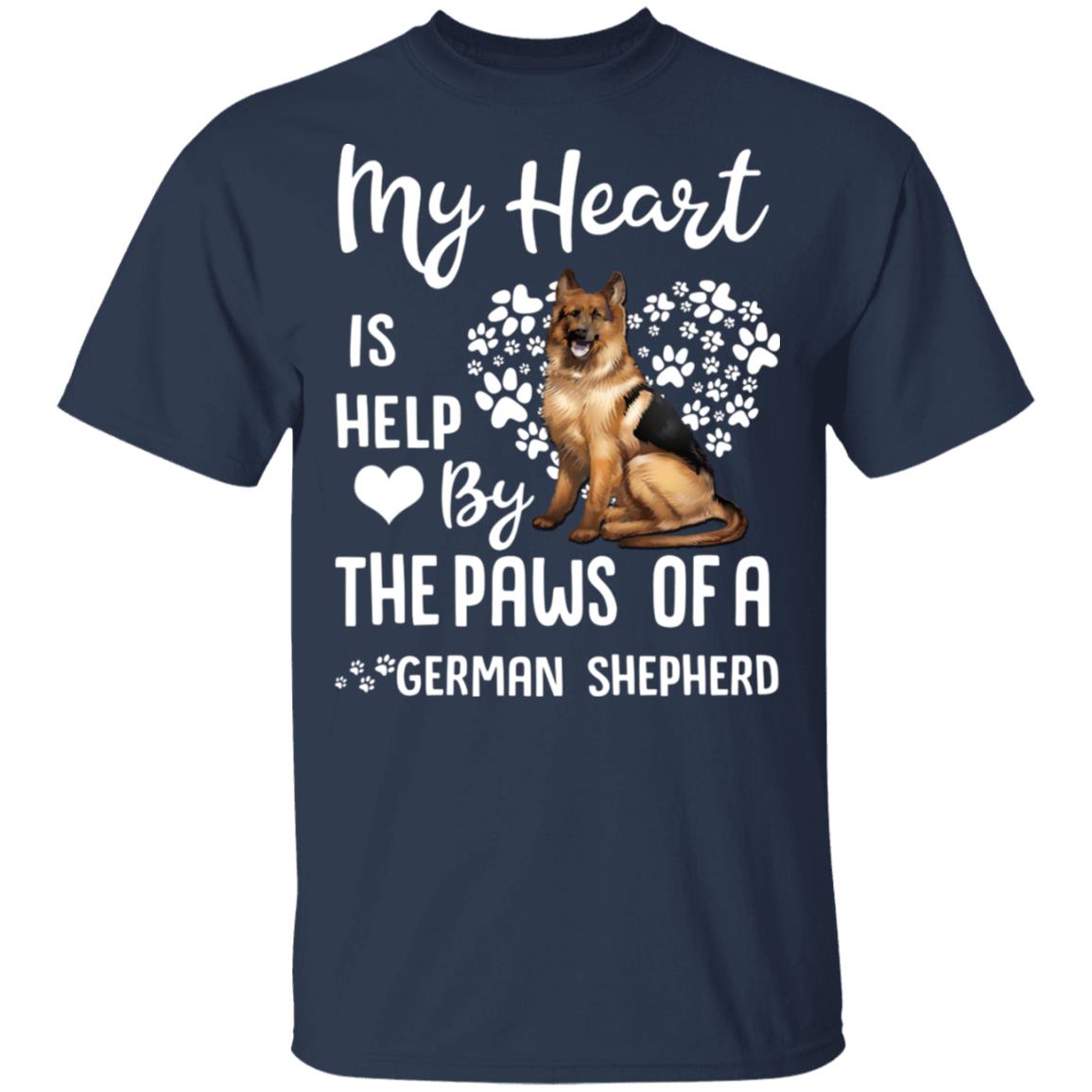 My Heart Is Held By The Paws Of A German Shepherd Lover T-Shirt & Hoodie | Teecentury.com