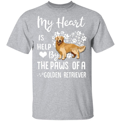 My Heart Is Held By The Paws Of A Golden Retriever Lover T-Shirt & Hoodie | Teecentury.com