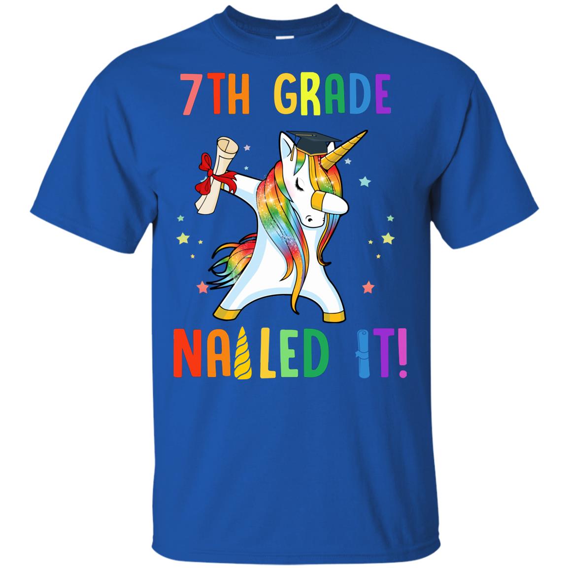Dabbing 7th Grade Unicorn Nailed It Graduation Class Of 2022 Youth Youth Shirt | Teecentury.com