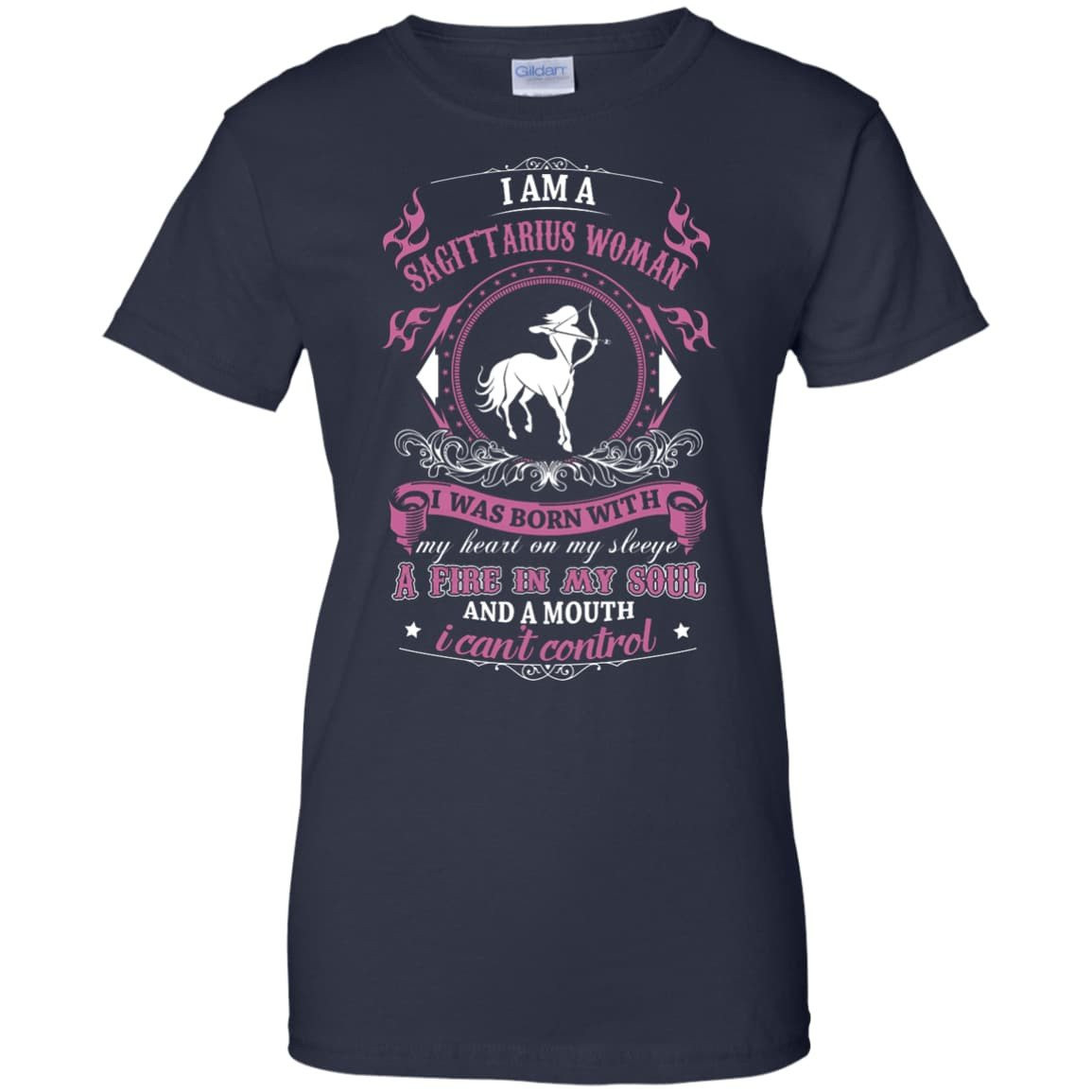 I Am A Sagittarius Woman I Was Born With T-Shirt & Hoodie | Teecentury.com