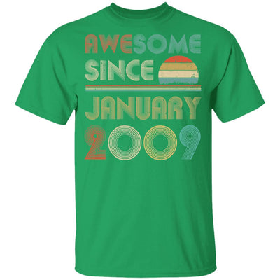 Awesome Since January 2009 Vintage 13th Birthday Gifts Youth Youth Shirt | Teecentury.com