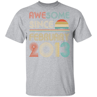 Awesome Since February 2013 Vintage 9th Birthday Gifts Youth Youth Shirt | Teecentury.com