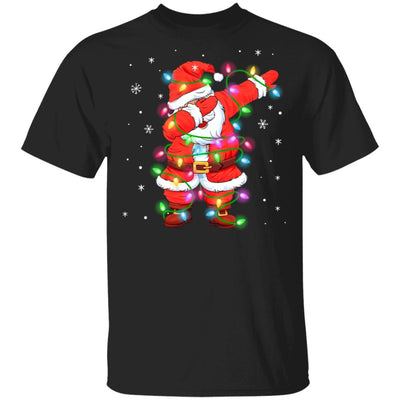 Dabbing Santa Shirt For Boys Girls Christmas Tree Lights T-Shirt & Sweatshirt | Teecentury.com