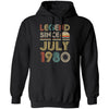 Legend Since July 1980 Vintage 42th Birthday Gifts T-Shirt & Hoodie | Teecentury.com