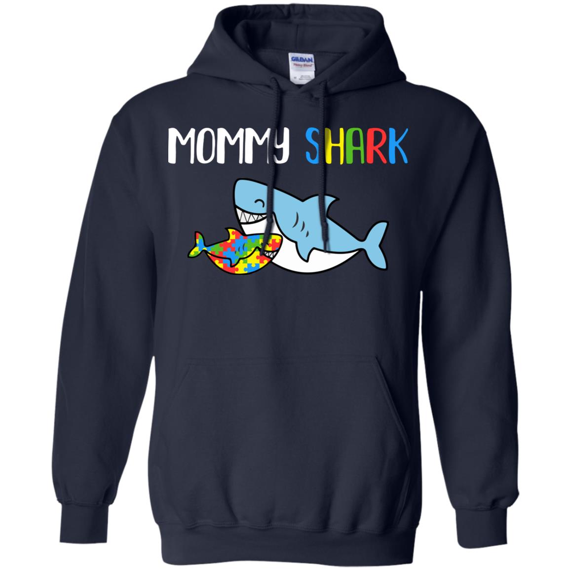 Mommy Shark Support Autism Awareness For Child T-Shirt & Hoodie | Teecentury.com