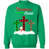 Christmas Begins With Christ Cross Buffalo Plaid Xmas Gift T-Shirt & Sweatshirt | Teecentury.com