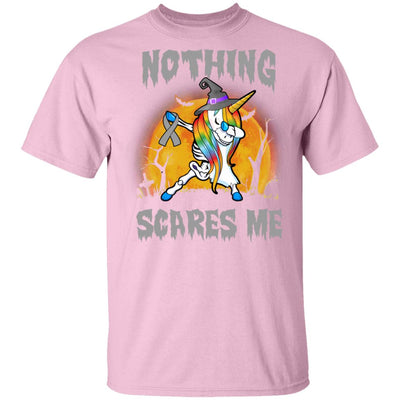 Brain Cancer Dabbing Unicorn Skeleton Halloween Youth Youth Shirt | Teecentury.com