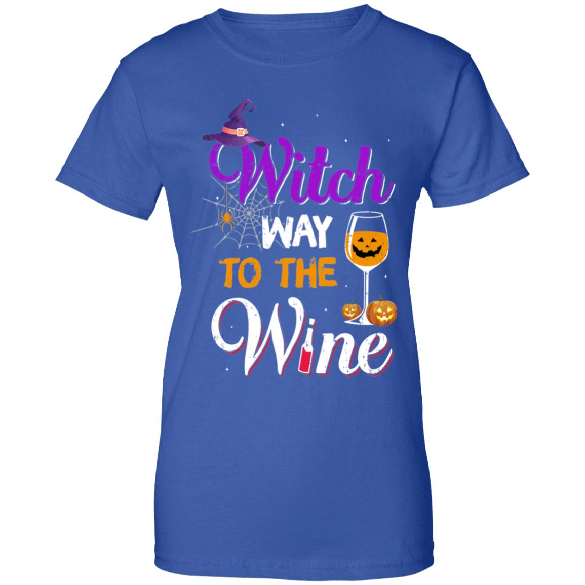 Witch Way To The Wine Funny Wine Halloween Gifts T-Shirt & Tank Top | Teecentury.com