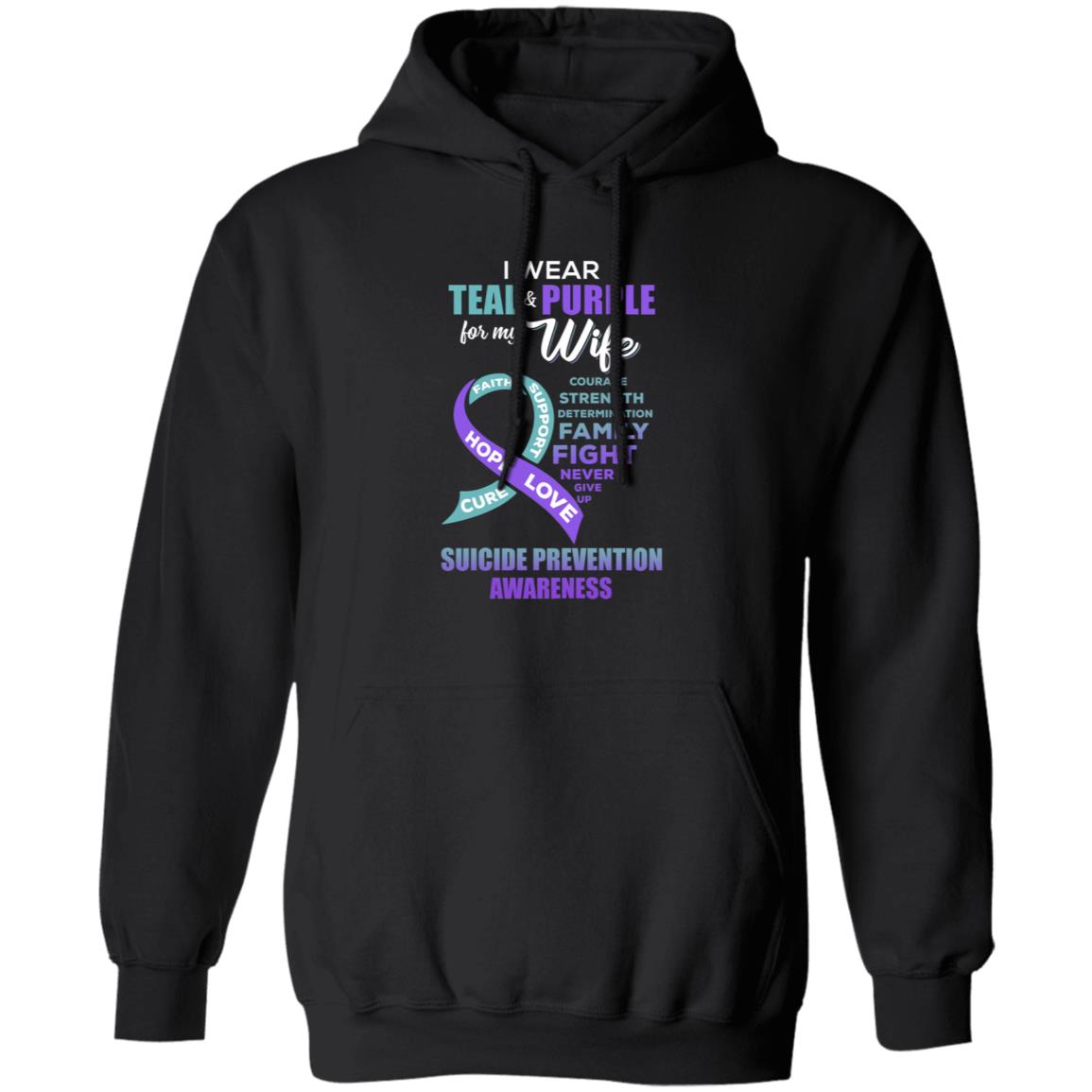 Suicide Prevention I Wear Teal And Purple For My Wife T-Shirt & Hoodie | Teecentury.com
