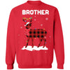 Brother Deer Red Plaid Christmas Family Matching Pajamas T-Shirt & Sweatshirt | Teecentury.com