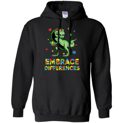 Dinosaur Puzzle Autism Awareness Embrace Differences T-Shirt & Hoodie | Teecentury.com