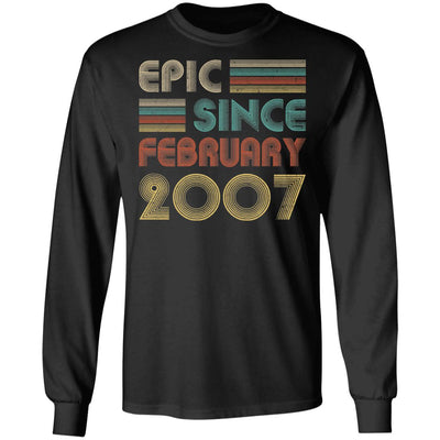 Epic Since February 2007 Vintage 15th Birthday Gifts T-Shirt & Hoodie | Teecentury.com