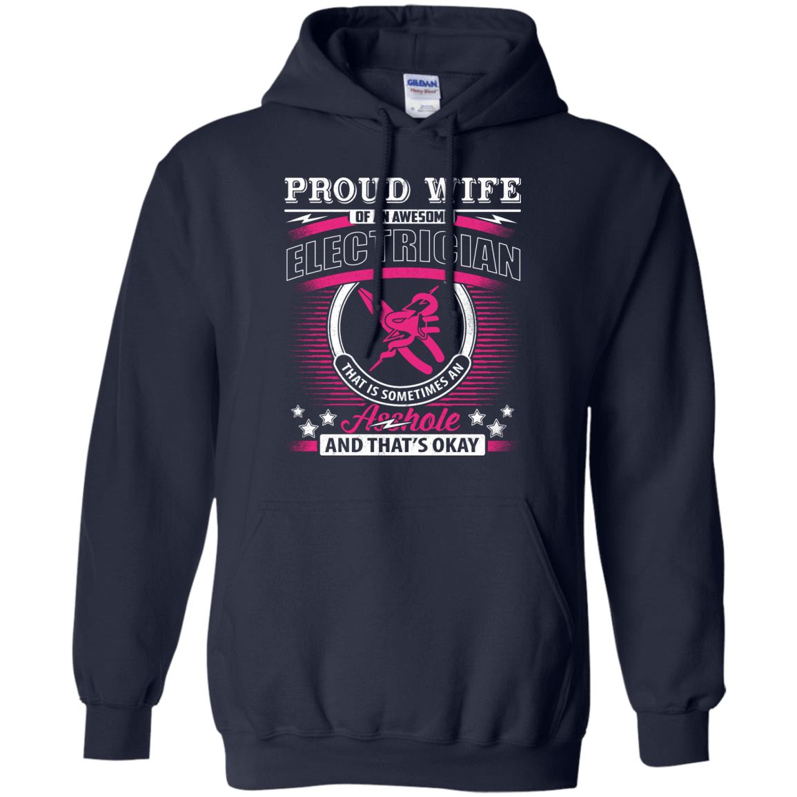 Proud Wife Of An Awesome Electrician T-Shirt & Hoodie | Teecentury.com