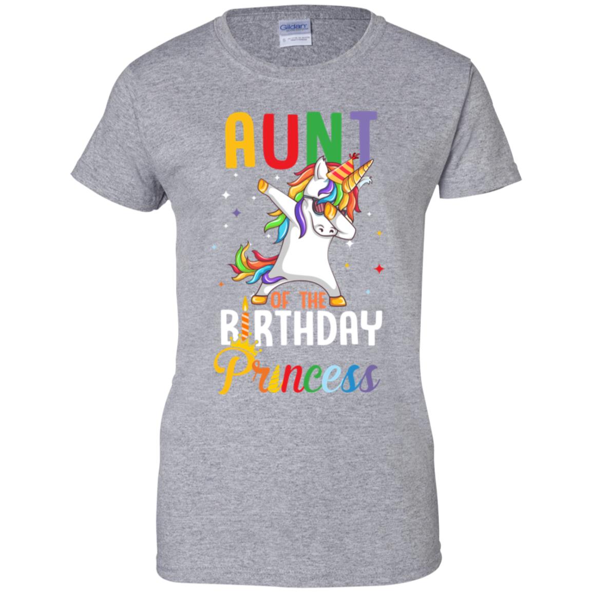 Aunt Of The Birthday Girl Dabbing Unicorn Party T-Shirt & Hoodie | Teecentury.com