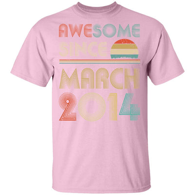 Awesome Since March 2014 Vintage 8th Birthday Gifts Youth Youth Shirt | Teecentury.com