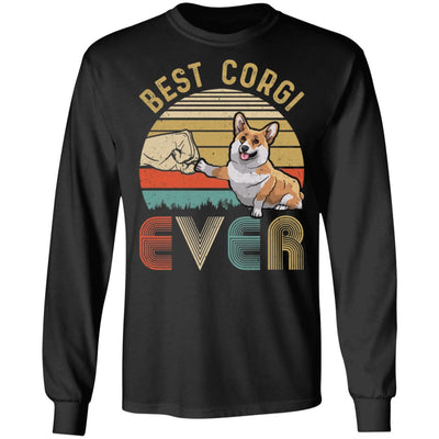 Vintage Best Corgi Dad Ever Bump Fit Funny Dad Gifts T-Shirt & Hoodie | Teecentury.com