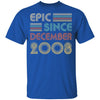 Epic Since December 2008 Vintage 14th Birthday Gifts Youth Youth Shirt | Teecentury.com