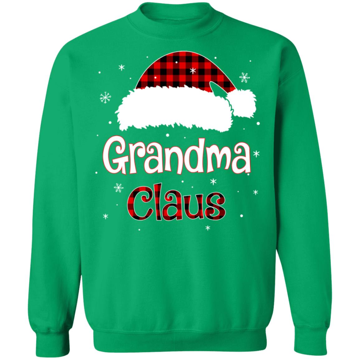 Santa Grandma Claus Red Plaid Family Pajamas Christmas Gift T-Shirt & Sweatshirt | Teecentury.com