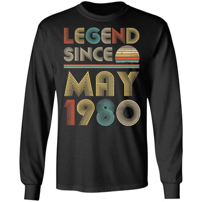 Legend Since May 1980 Vintage 42th Birthday Gifts T-Shirt & Hoodie | Teecentury.com