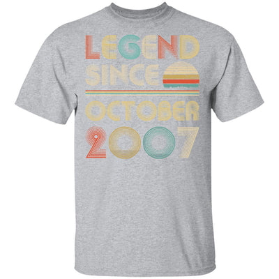 Legend Since October 2007 Vintage 15th Birthday Gifts T-Shirt & Hoodie | Teecentury.com