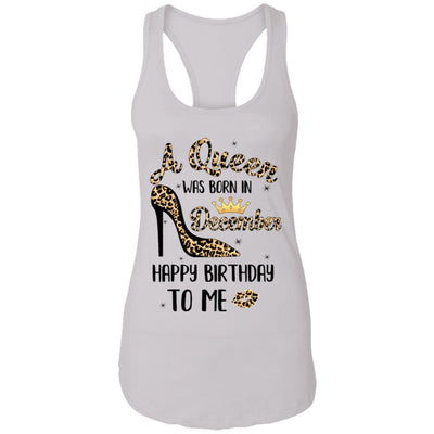 Born In December Girl Leopard High Heels Birthday Women Gift T-Shirt & Tank Top | Teecentury.com