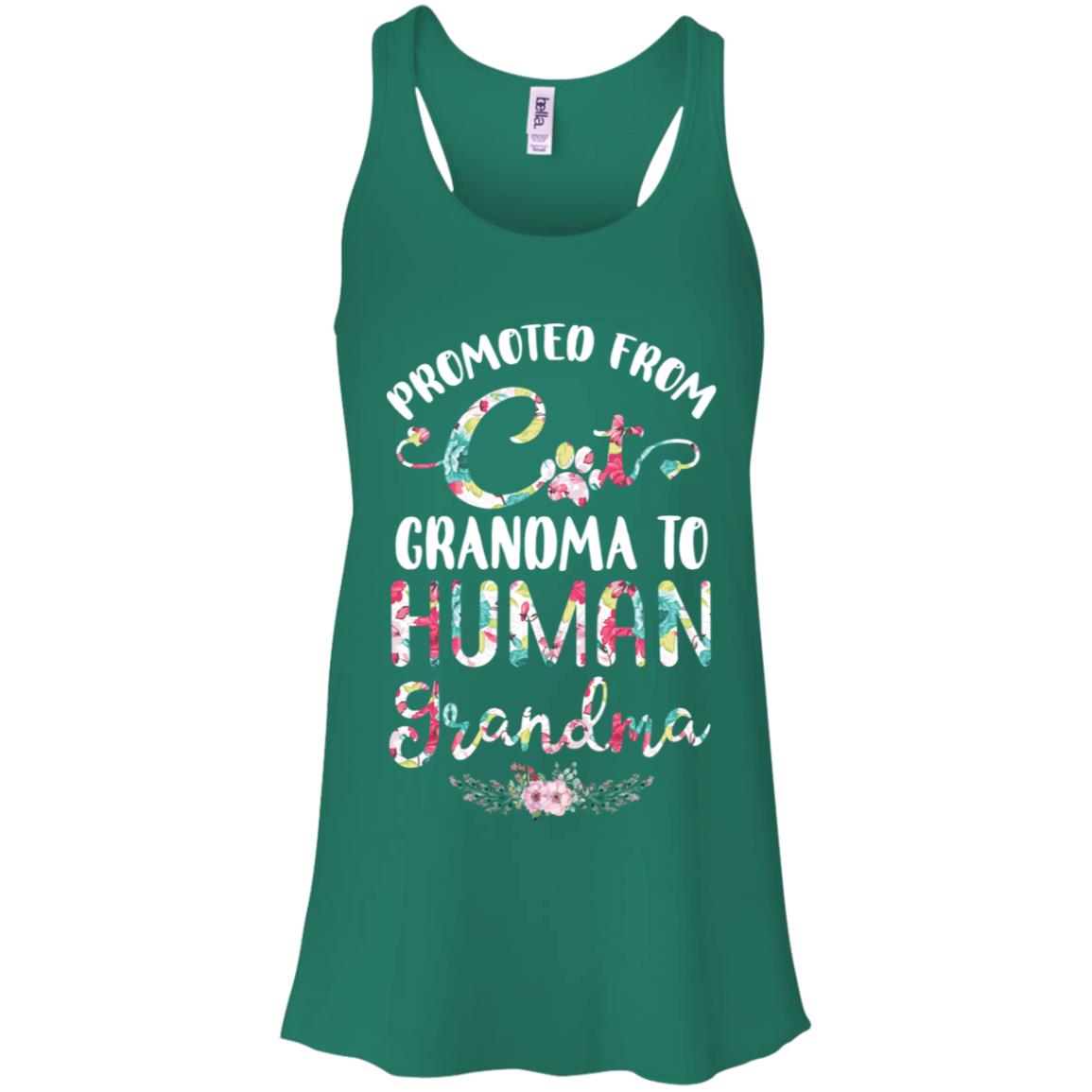 Floral Promoted From Dog Grandma To Human Grandma Gift T-Shirt & Tank Top | Teecentury.com