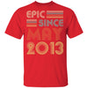 Epic Since May 2013 Vintage 9th Birthday Gifts Youth Youth Shirt | Teecentury.com