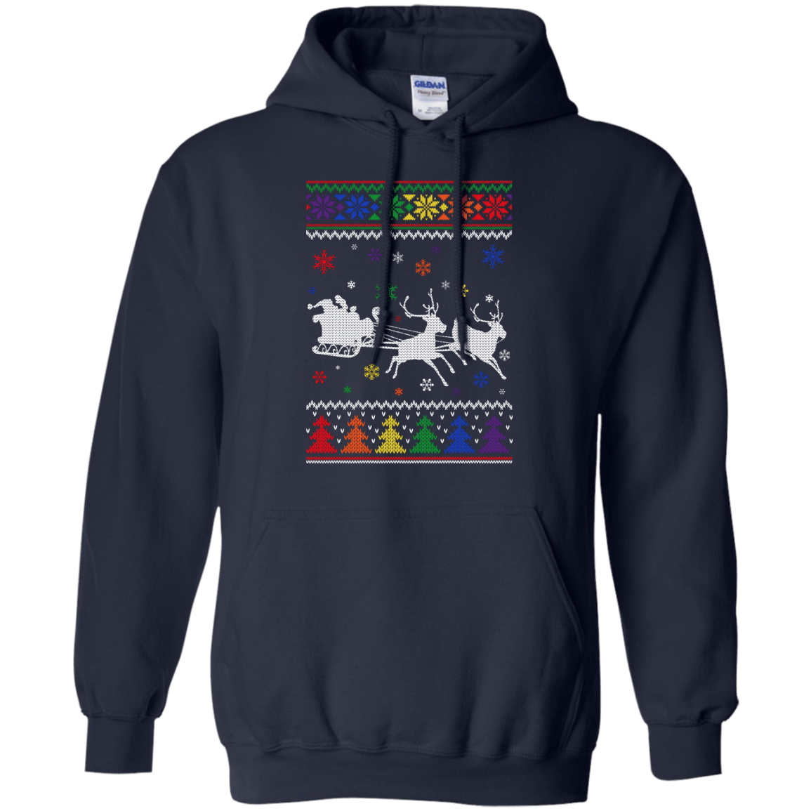Rainbow Christmas Through The Snow Together T-Shirt & Hoodie | Teecentury.com