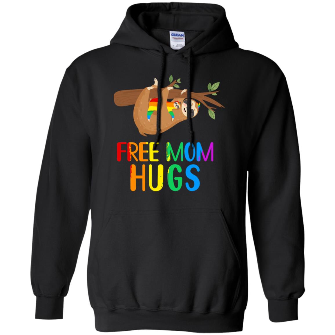 Free Mom Hugs Sloth Rainbow Heart LGBT Pride Month T-Shirt & Hoodie | Teecentury.com
