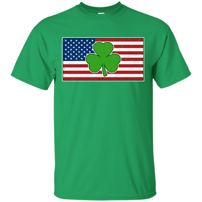 Shamrock Ireland USA Irish American Flag Gift T-Shirt & Hoodie | Teecentury.com