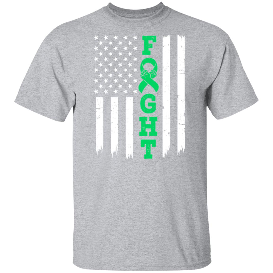 Lymphoma Liver Cancer Awareness American Flag Distressed T-Shirt & Hoodie | Teecentury.com