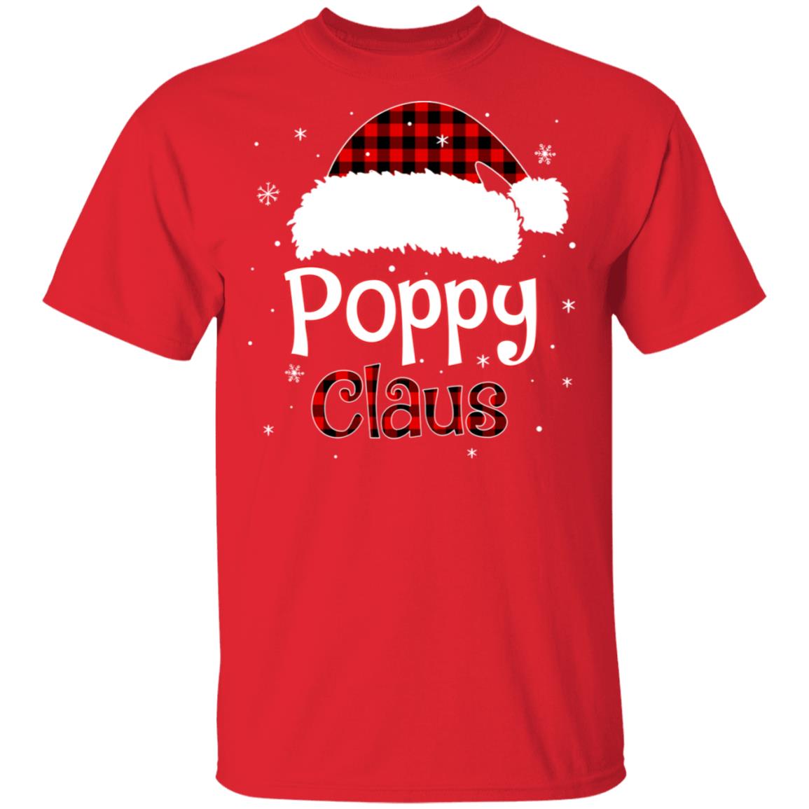 Santa Poppy Claus Red Plaid Family Pajamas Christmas Gift T-Shirt & Sweatshirt | Teecentury.com