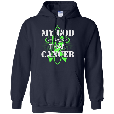 My God Is Bigger Than Cancer Green Awareness Ribbon T-Shirt & Hoodie | Teecentury.com