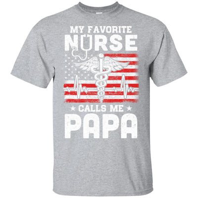 My Favorite Nurse Calls Me Papa USA Flag Father's Day T-Shirt & Hoodie | Teecentury.com
